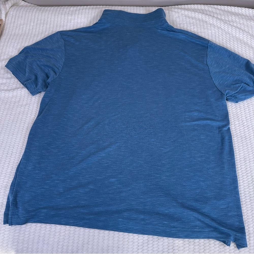 PGA Tour Performance Golf Short Sleeve Collared Polo Mens 2XL Blue Lightweight - Picture 2 of 9
